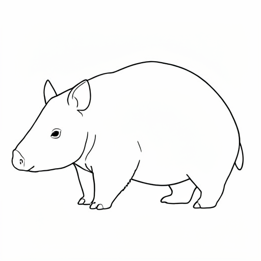 Printable outline of Armadillo