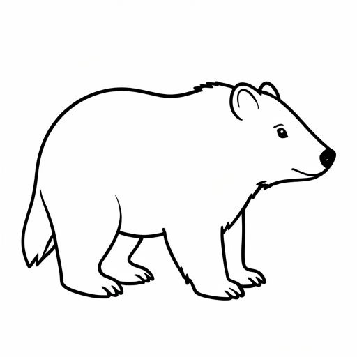 Printable outline of Badger