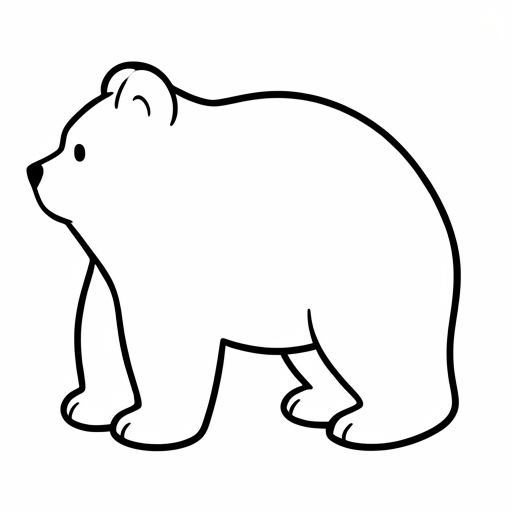 Printable outline of Bear