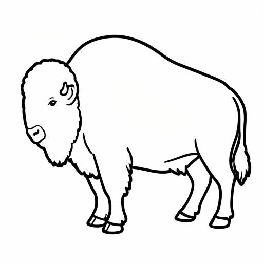 Printable outline of Bison