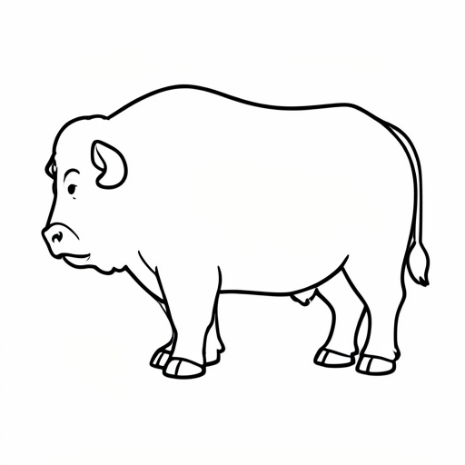 Printable outline of Buffalo