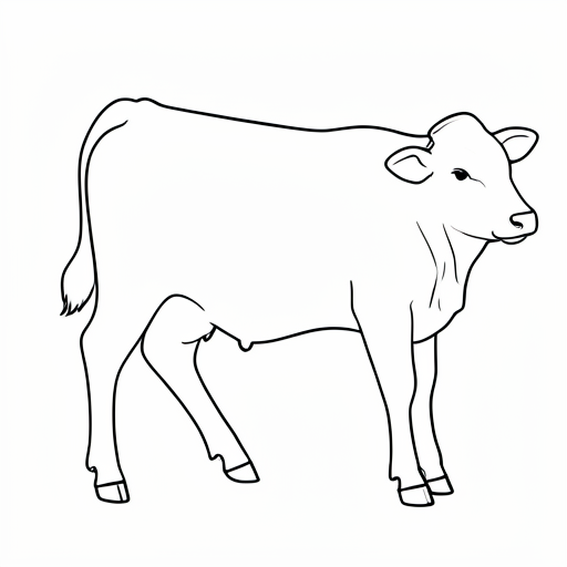 Printable outline of Calf