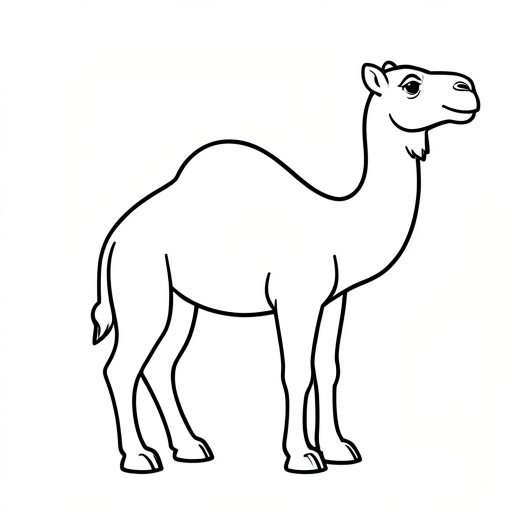 Printable outline of Camel