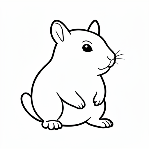 Printable outline of Chipmunk