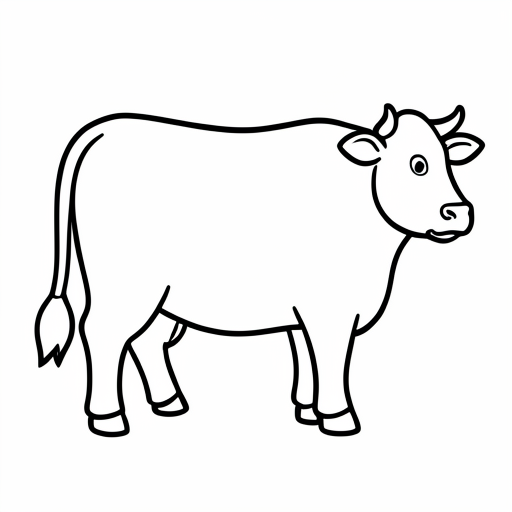 Printable outline of Cow