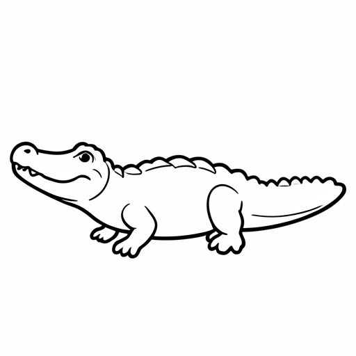 Printable outline of Crocodile