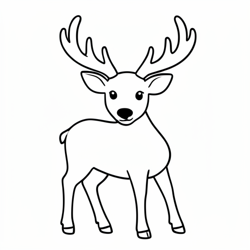 Printable outline of Deer