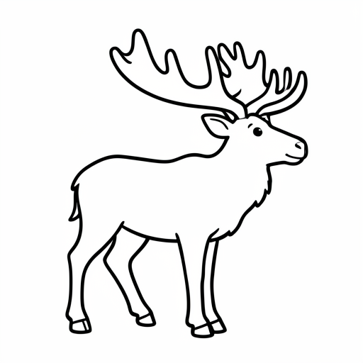Printable outline of Elk