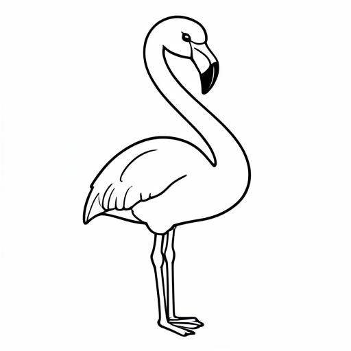Printable outline of Flamingo
