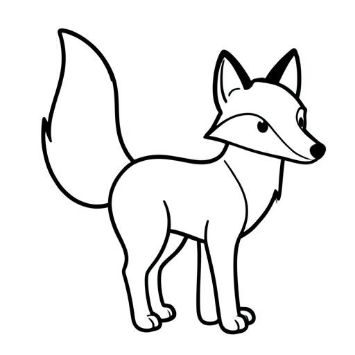 Printable outline of Fox