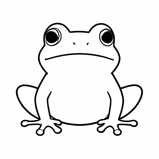Printable outline of Frog