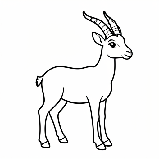 Printable outline of Gazelle