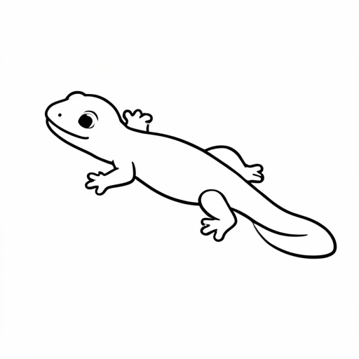 Printable outline of Gecko