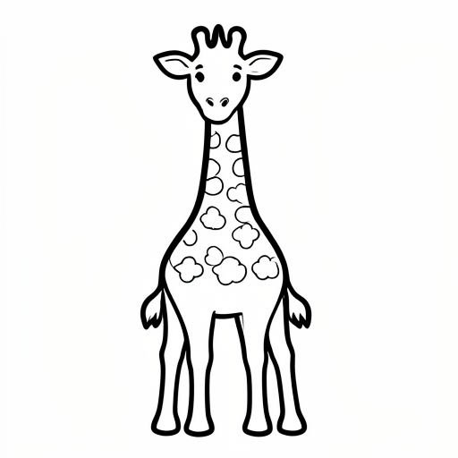 Printable outline of Giraffe