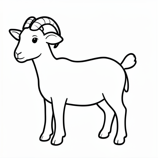 Printable outline of Goat