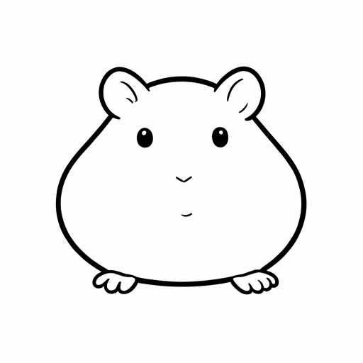 Printable outline of Hamster
