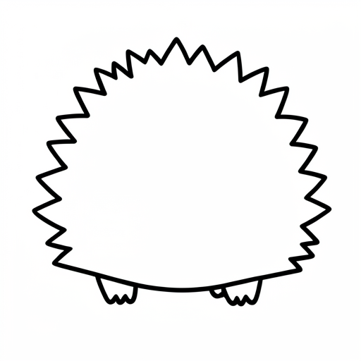 Printable outline of Hedgehog