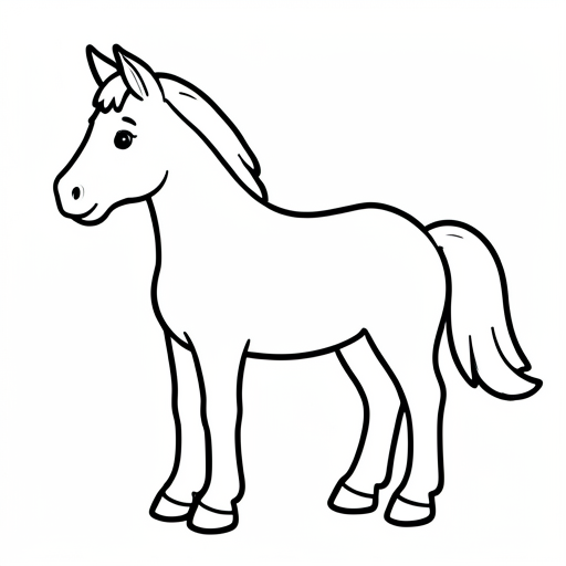 Printable outline of Horse