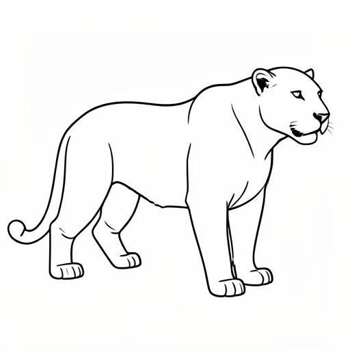 Printable outline of Jaguar