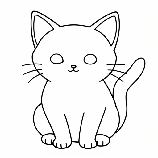 Printable outline of Kitten