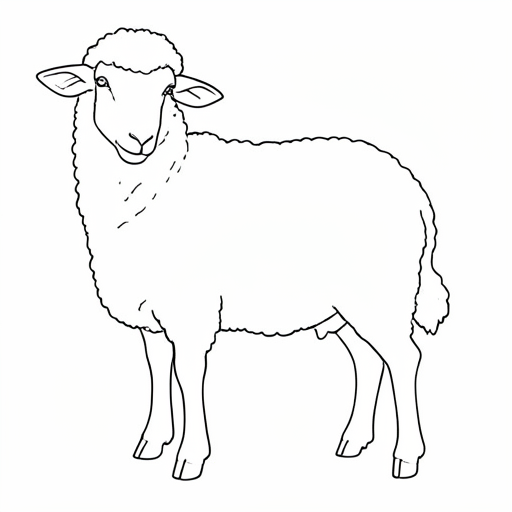 Printable outline of Lamb