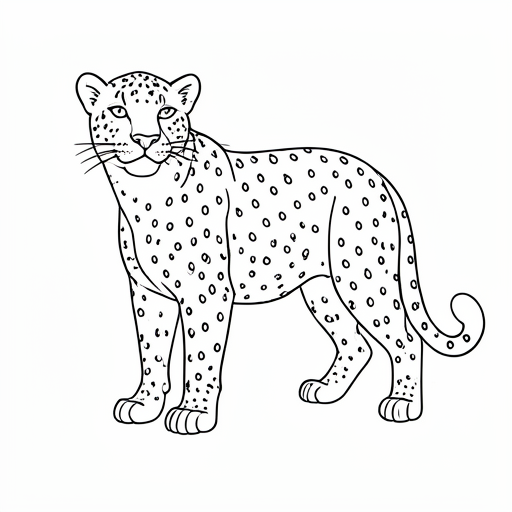 Printable outline of Leopard