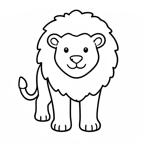 Printable outline of Lion