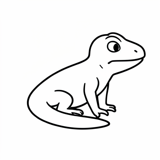 Printable outline of Lizard
