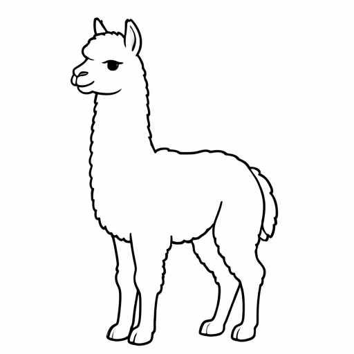 Printable outline of Llama