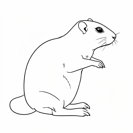 Printable outline of Meerkat