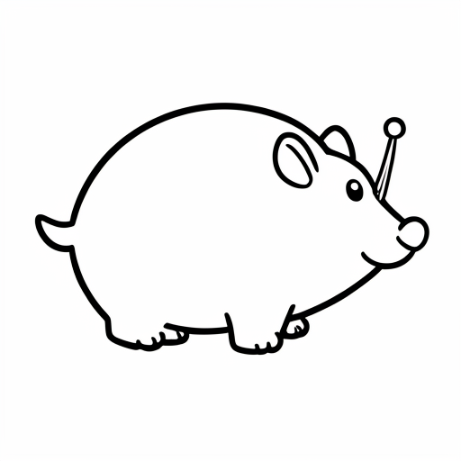 Printable outline of Mole