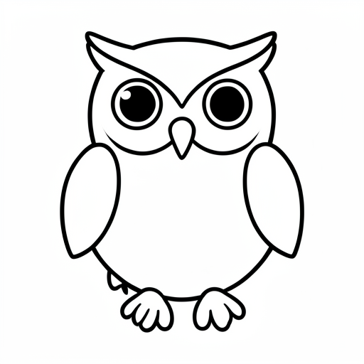 Printable outline of Owl