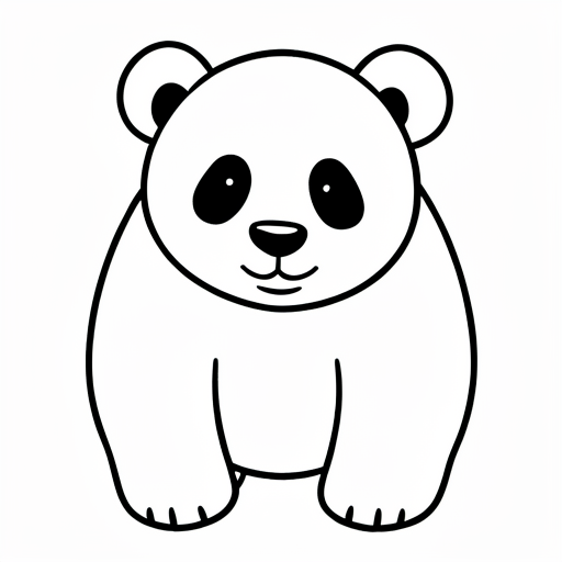 Printable outline of Panda