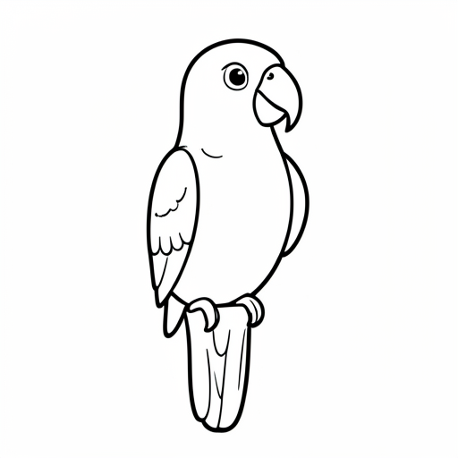 Printable outline of Parrot