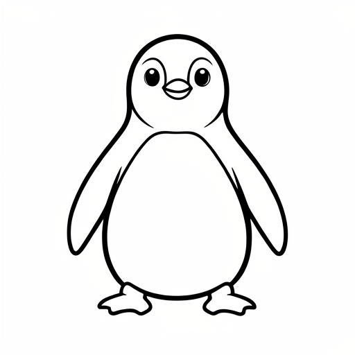 Printable outline of Penguin