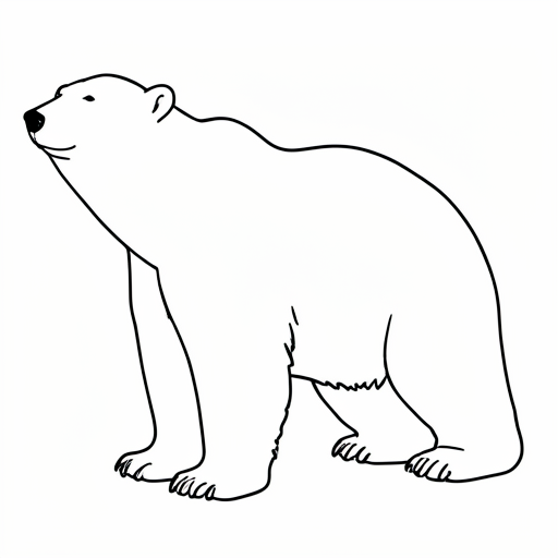 Printable outline of Polar Bear