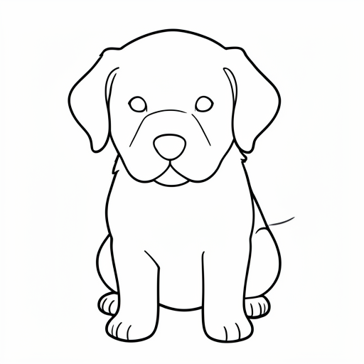 Printable outline of Puppy