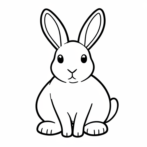 Printable outline of Rabbit