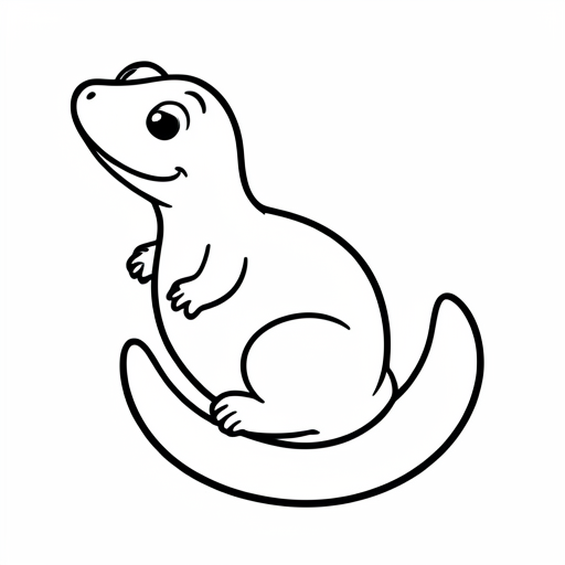 Printable outline of Salamander