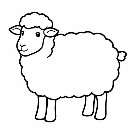 Printable outline of Sheep