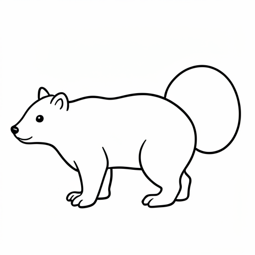 Printable outline of Skunk