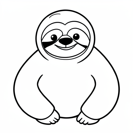 Printable outline of Sloth