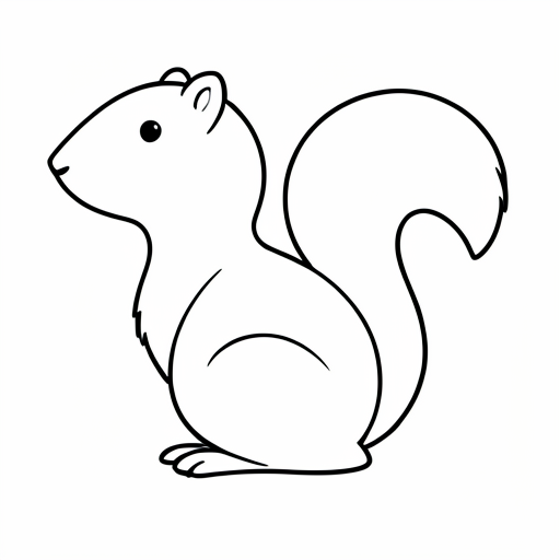 Printable outline of Squirrel