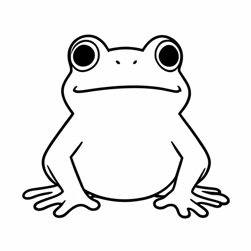 Printable outline of Toad
