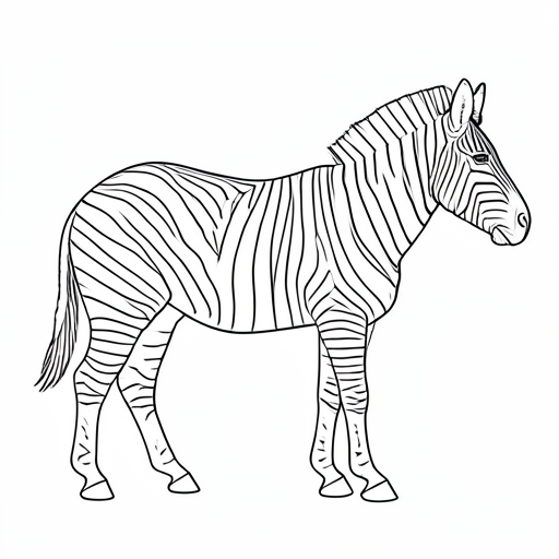 Printable outline of Zebra