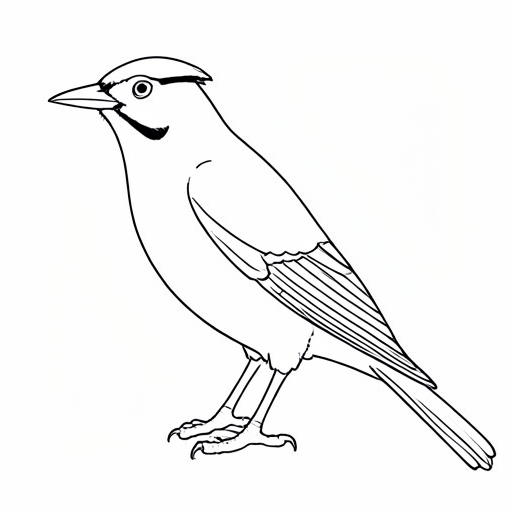 Printable outline of Blue Jay