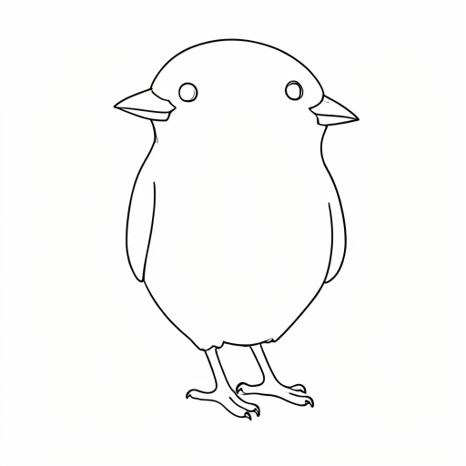 Printable outline of Canary