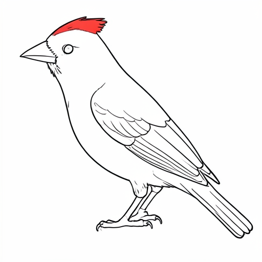 Printable outline of Cardinal
