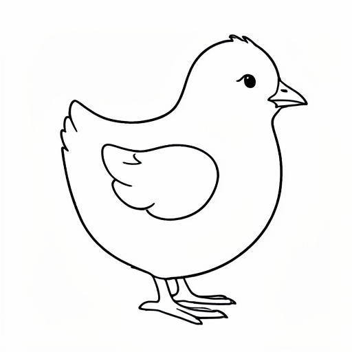 Printable outline of Chick