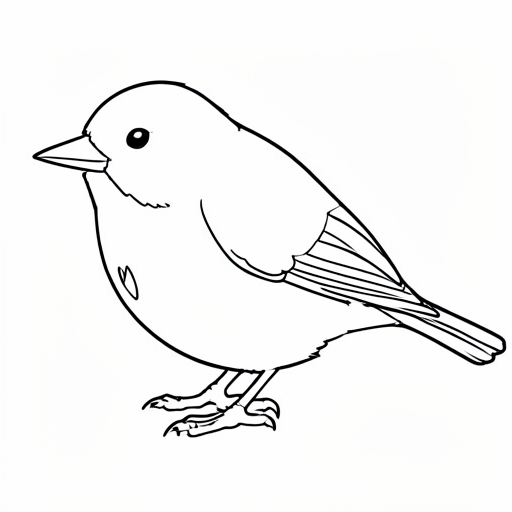Printable outline of Chickadee